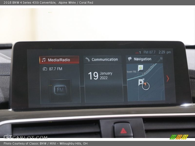 Alpine White / Coral Red 2018 BMW 4 Series 430i Convertible