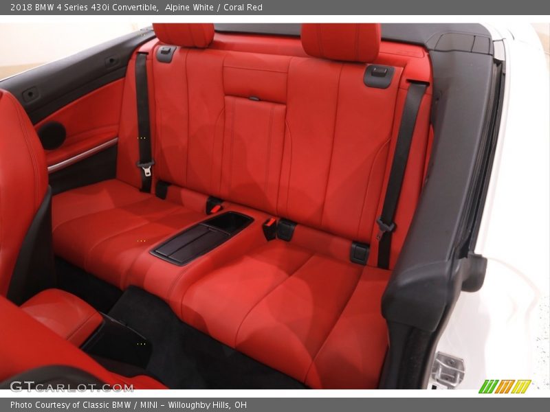 Alpine White / Coral Red 2018 BMW 4 Series 430i Convertible