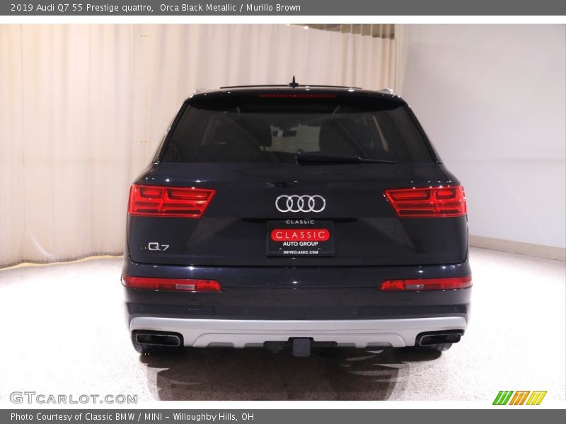 Orca Black Metallic / Murillo Brown 2019 Audi Q7 55 Prestige quattro