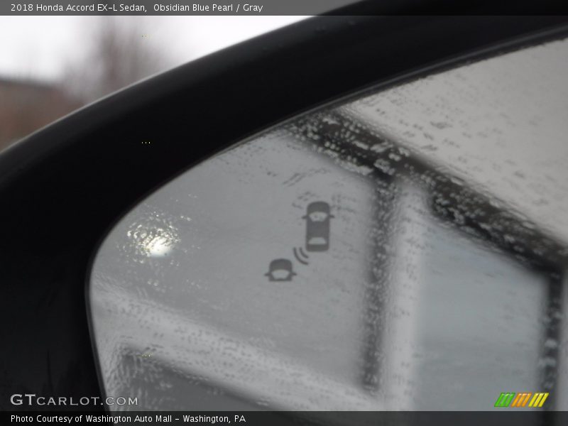 Obsidian Blue Pearl / Gray 2018 Honda Accord EX-L Sedan