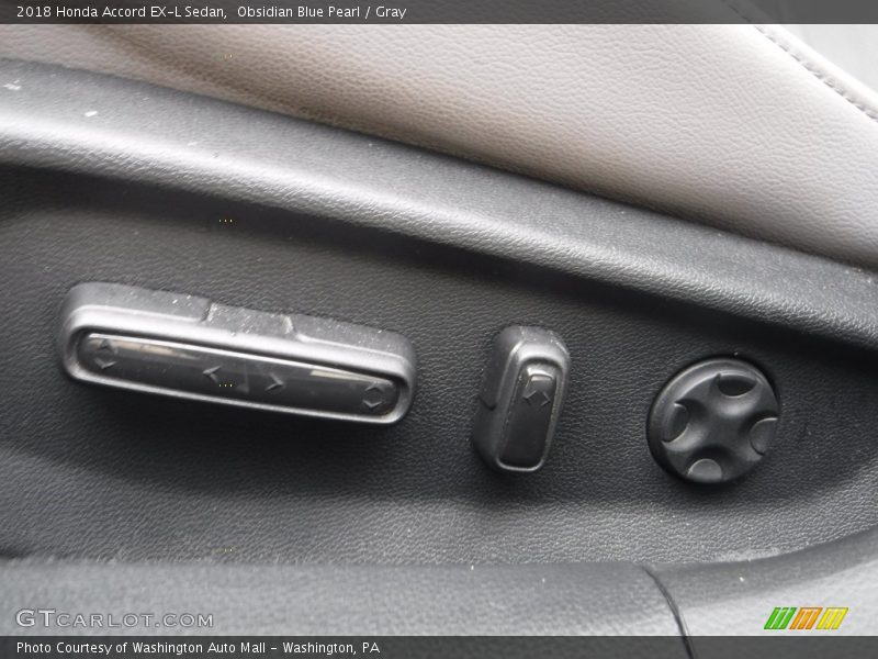 Obsidian Blue Pearl / Gray 2018 Honda Accord EX-L Sedan