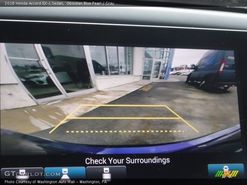 Obsidian Blue Pearl / Gray 2018 Honda Accord EX-L Sedan