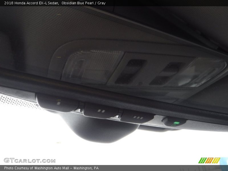 Obsidian Blue Pearl / Gray 2018 Honda Accord EX-L Sedan