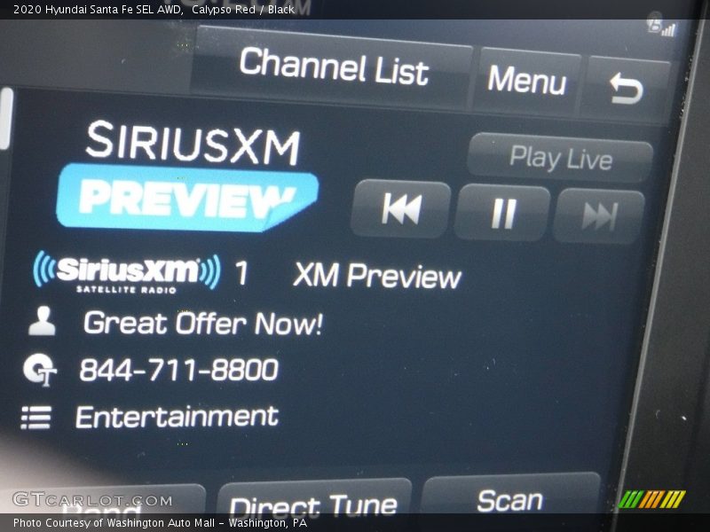 Calypso Red / Black 2020 Hyundai Santa Fe SEL AWD
