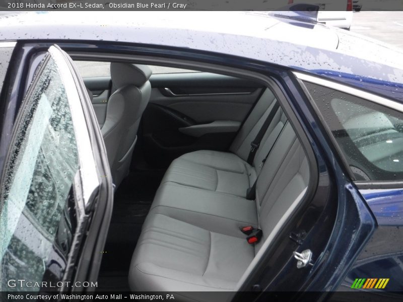 Obsidian Blue Pearl / Gray 2018 Honda Accord EX-L Sedan