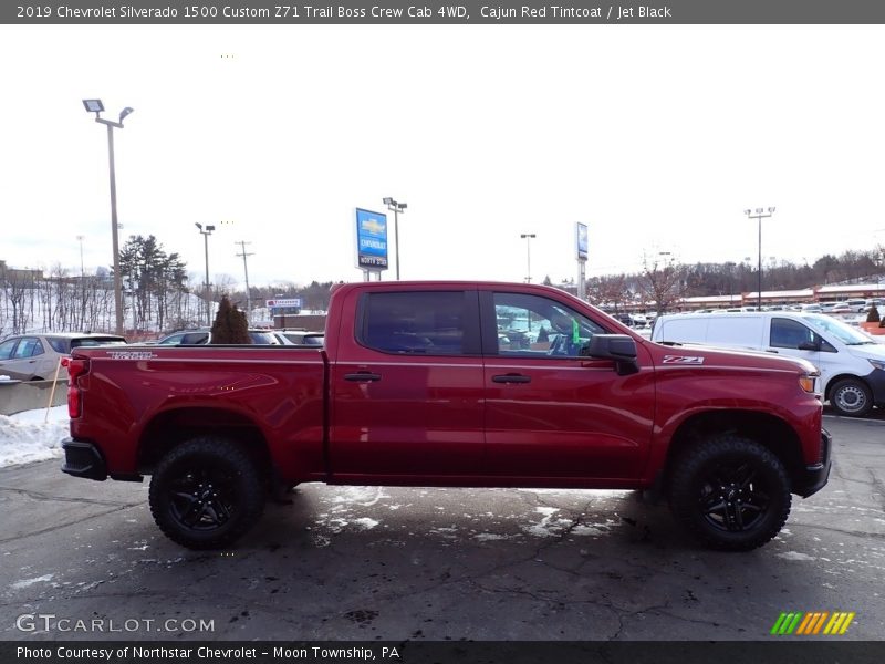 Cajun Red Tintcoat / Jet Black 2019 Chevrolet Silverado 1500 Custom Z71 Trail Boss Crew Cab 4WD