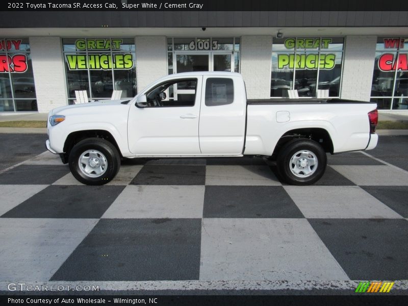 Super White / Cement Gray 2022 Toyota Tacoma SR Access Cab