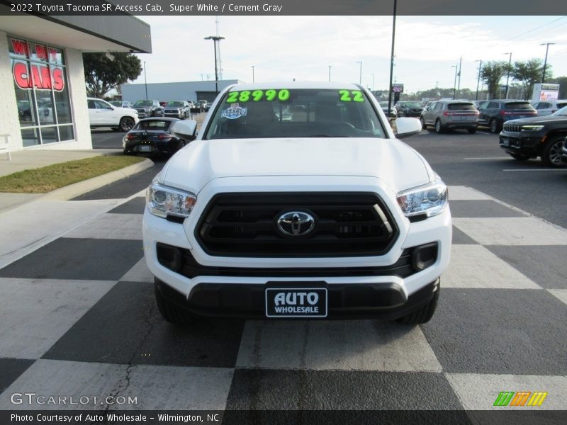 Super White / Cement Gray 2022 Toyota Tacoma SR Access Cab