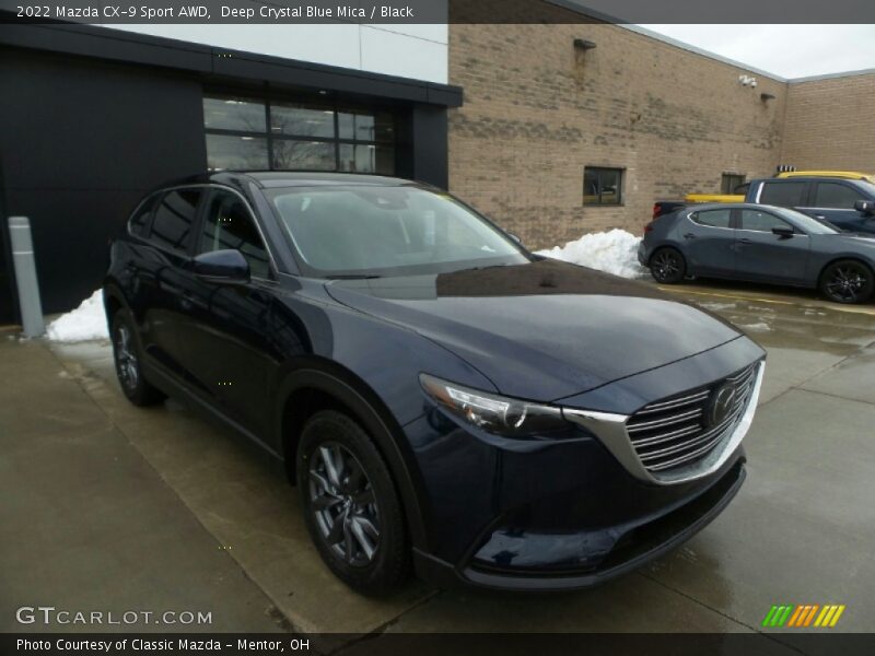 Deep Crystal Blue Mica / Black 2022 Mazda CX-9 Sport AWD