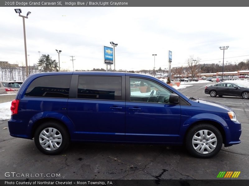 Indigo Blue / Black/Light Graystone 2018 Dodge Grand Caravan SE