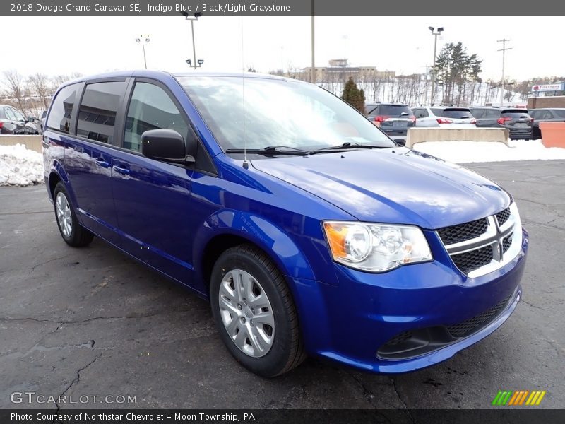 Indigo Blue / Black/Light Graystone 2018 Dodge Grand Caravan SE