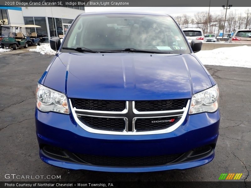 Indigo Blue / Black/Light Graystone 2018 Dodge Grand Caravan SE