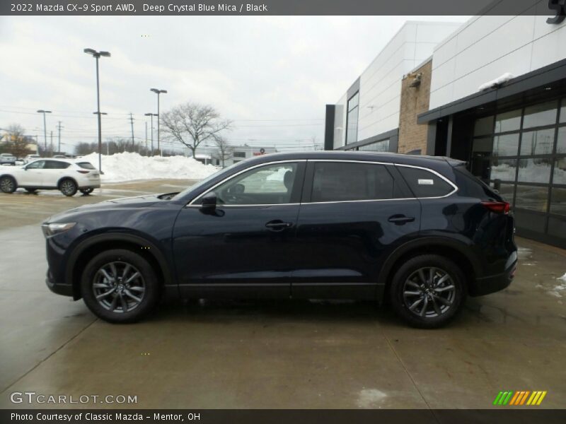 Deep Crystal Blue Mica / Black 2022 Mazda CX-9 Sport AWD