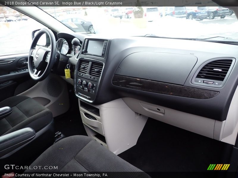 Indigo Blue / Black/Light Graystone 2018 Dodge Grand Caravan SE