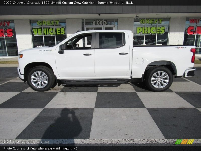 Summit White / Jet Black 2022 Chevrolet Silverado 1500 Limited Custom Crew Cab 4x4
