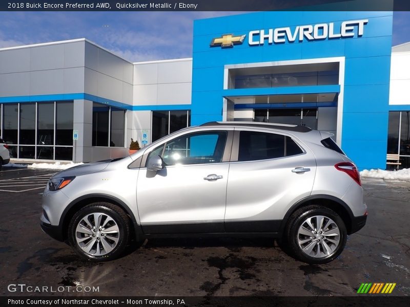 Quicksilver Metallic / Ebony 2018 Buick Encore Preferred AWD