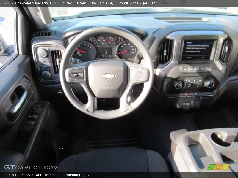 Summit White / Jet Black 2022 Chevrolet Silverado 1500 Limited Custom Crew Cab 4x4