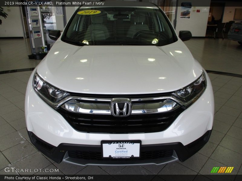 Platinum White Pearl / Ivory 2019 Honda CR-V LX AWD