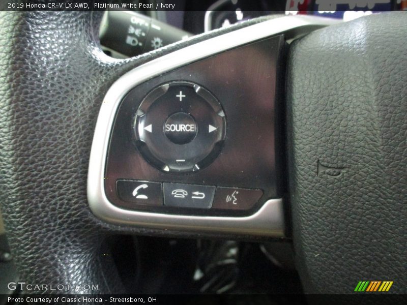 Platinum White Pearl / Ivory 2019 Honda CR-V LX AWD
