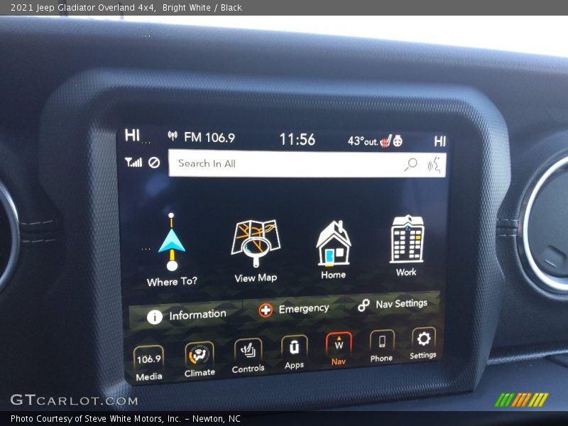 Bright White / Black 2021 Jeep Gladiator Overland 4x4