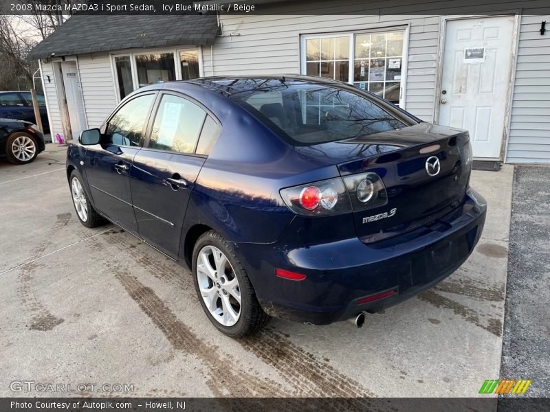 Icy Blue Metallic / Beige 2008 Mazda MAZDA3 i Sport Sedan