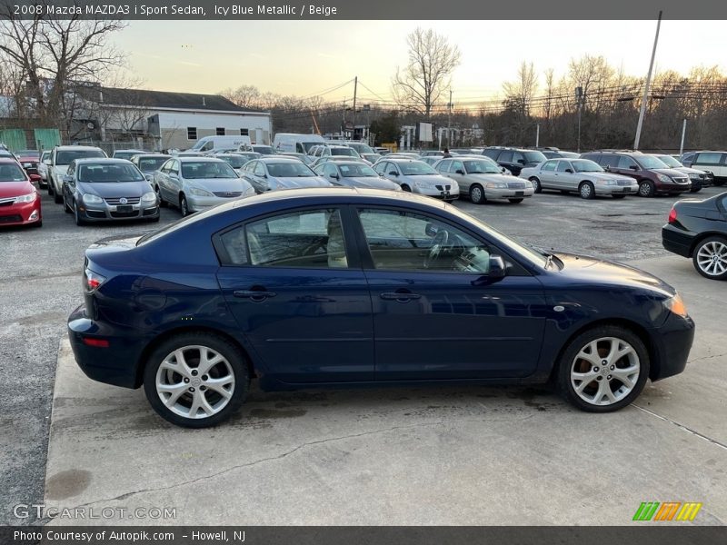 Icy Blue Metallic / Beige 2008 Mazda MAZDA3 i Sport Sedan