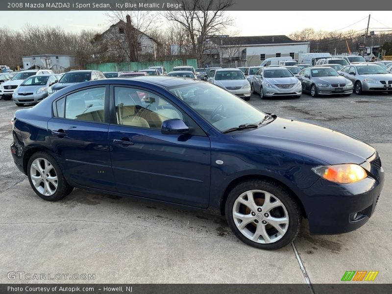 Icy Blue Metallic / Beige 2008 Mazda MAZDA3 i Sport Sedan