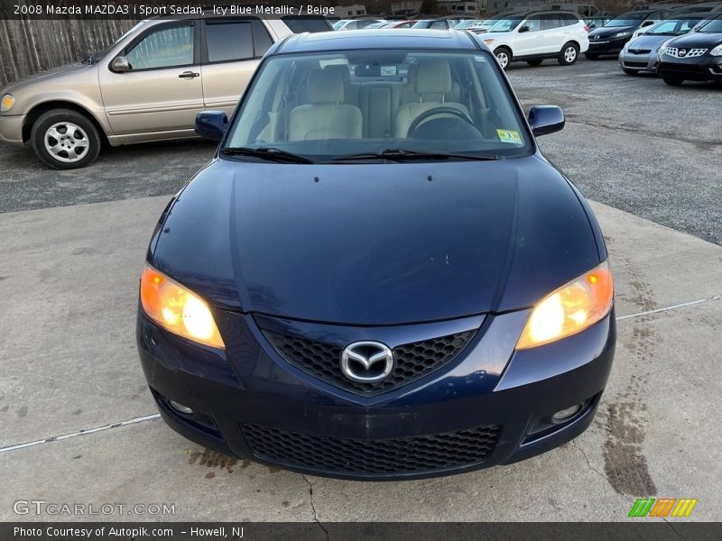 Icy Blue Metallic / Beige 2008 Mazda MAZDA3 i Sport Sedan
