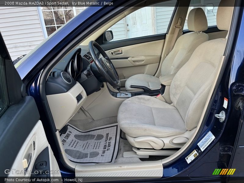 Icy Blue Metallic / Beige 2008 Mazda MAZDA3 i Sport Sedan