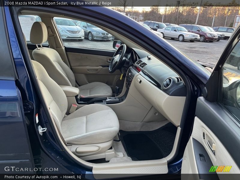 Icy Blue Metallic / Beige 2008 Mazda MAZDA3 i Sport Sedan