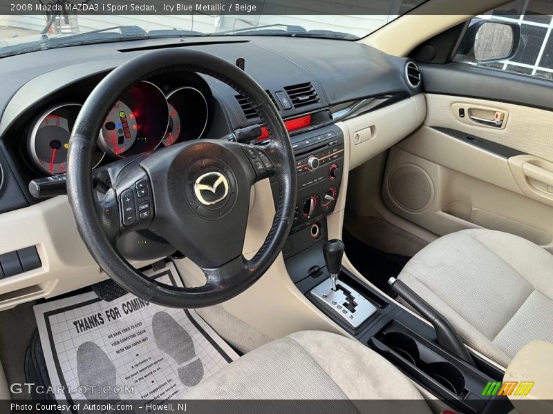 Icy Blue Metallic / Beige 2008 Mazda MAZDA3 i Sport Sedan
