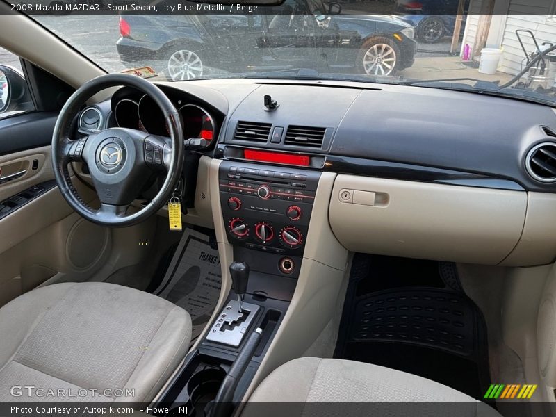 Icy Blue Metallic / Beige 2008 Mazda MAZDA3 i Sport Sedan