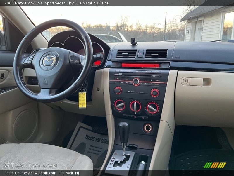 Icy Blue Metallic / Beige 2008 Mazda MAZDA3 i Sport Sedan
