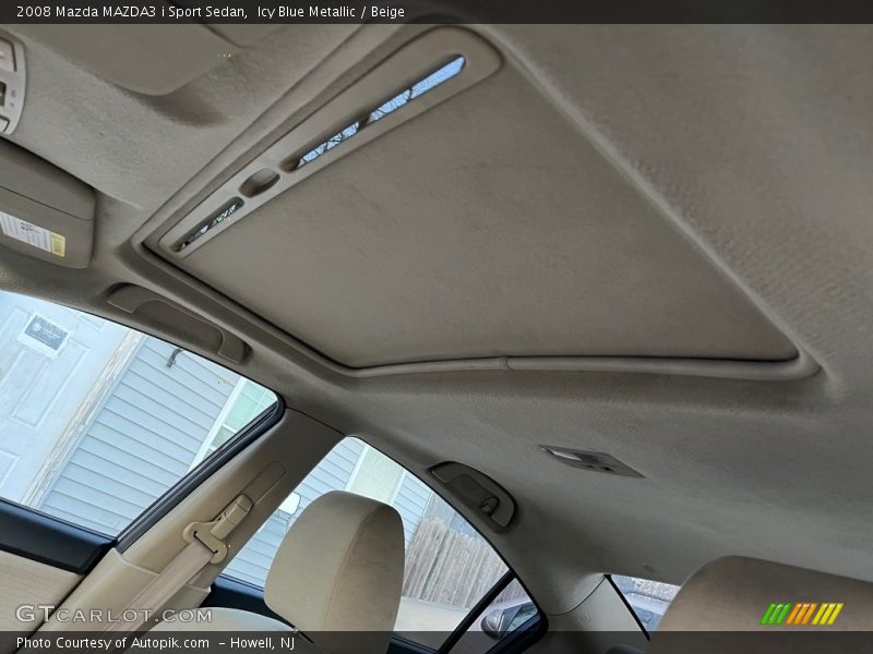 Icy Blue Metallic / Beige 2008 Mazda MAZDA3 i Sport Sedan