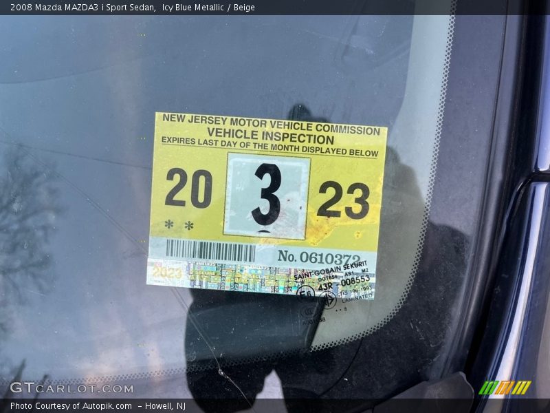 Icy Blue Metallic / Beige 2008 Mazda MAZDA3 i Sport Sedan