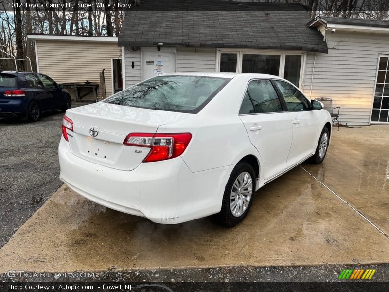 Super White / Ivory 2012 Toyota Camry LE