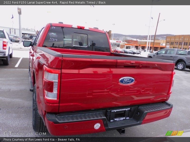 Rapid Red Metallic Tinted / Black 2022 Ford F150 Lariat SuperCrew 4x4
