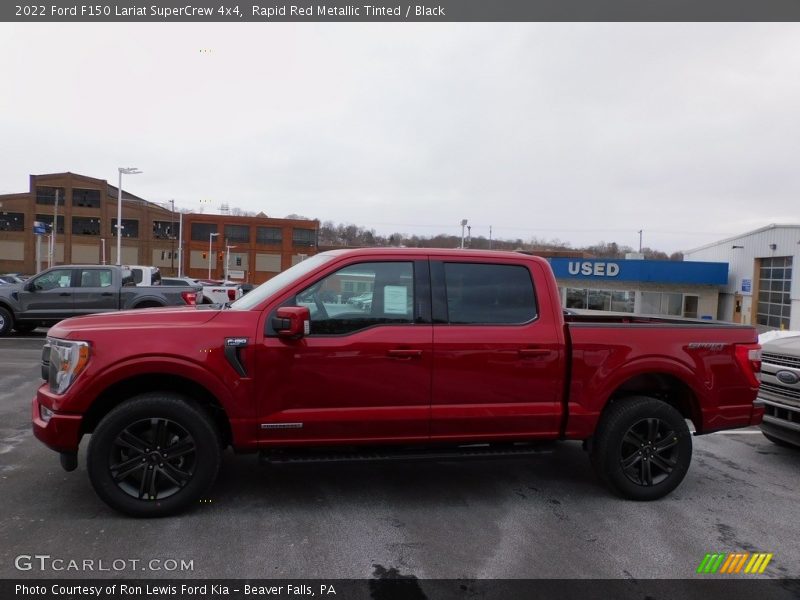 Rapid Red Metallic Tinted / Black 2022 Ford F150 Lariat SuperCrew 4x4