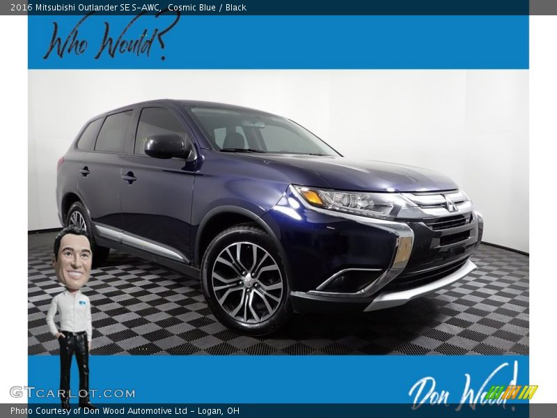 Cosmic Blue / Black 2016 Mitsubishi Outlander SE S-AWC