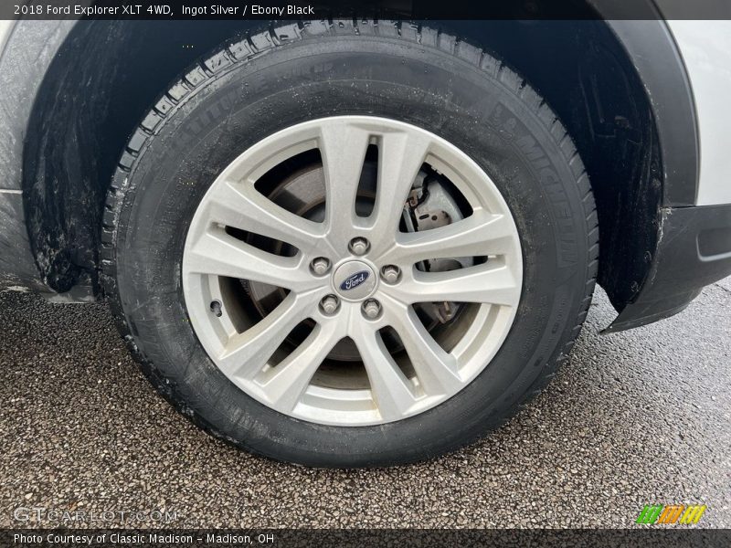 Ingot Silver / Ebony Black 2018 Ford Explorer XLT 4WD