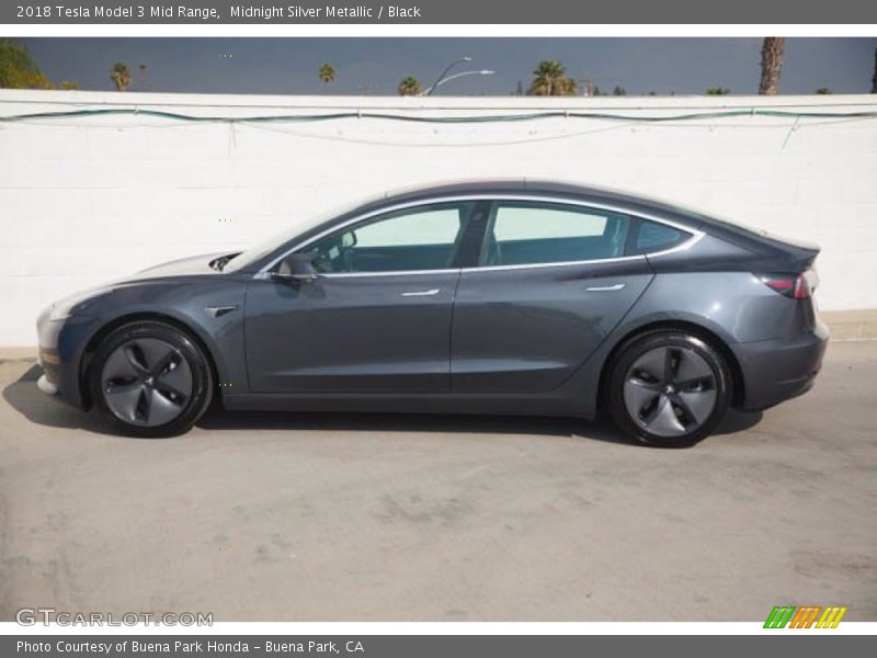  2018 Model 3 Mid Range Midnight Silver Metallic