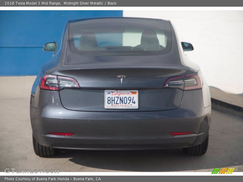 Midnight Silver Metallic / Black 2018 Tesla Model 3 Mid Range