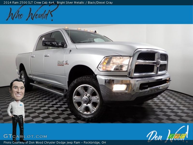 Bright Silver Metallic / Black/Diesel Gray 2014 Ram 2500 SLT Crew Cab 4x4