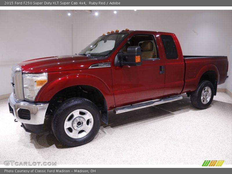 Ruby Red / Adobe 2015 Ford F250 Super Duty XLT Super Cab 4x4