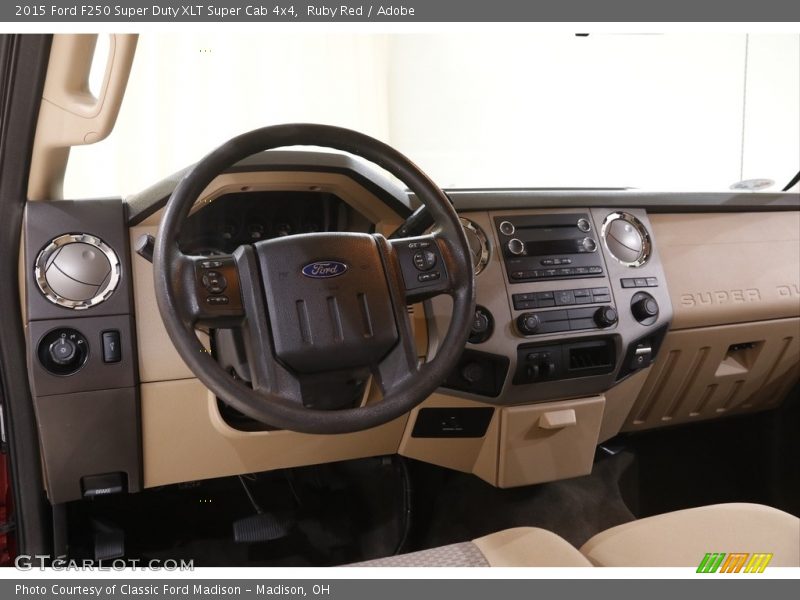 Ruby Red / Adobe 2015 Ford F250 Super Duty XLT Super Cab 4x4