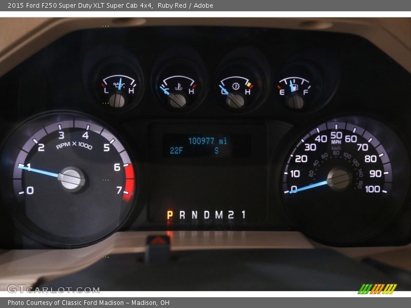 Ruby Red / Adobe 2015 Ford F250 Super Duty XLT Super Cab 4x4