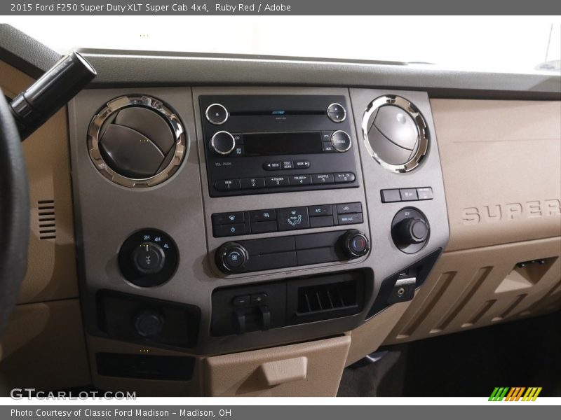 Ruby Red / Adobe 2015 Ford F250 Super Duty XLT Super Cab 4x4