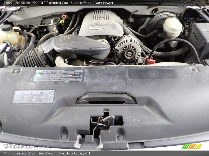 Summit White / Dark Pewter 2005 GMC Sierra 1500 SLE Extended Cab
