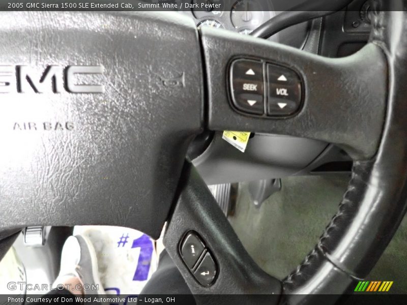 Summit White / Dark Pewter 2005 GMC Sierra 1500 SLE Extended Cab