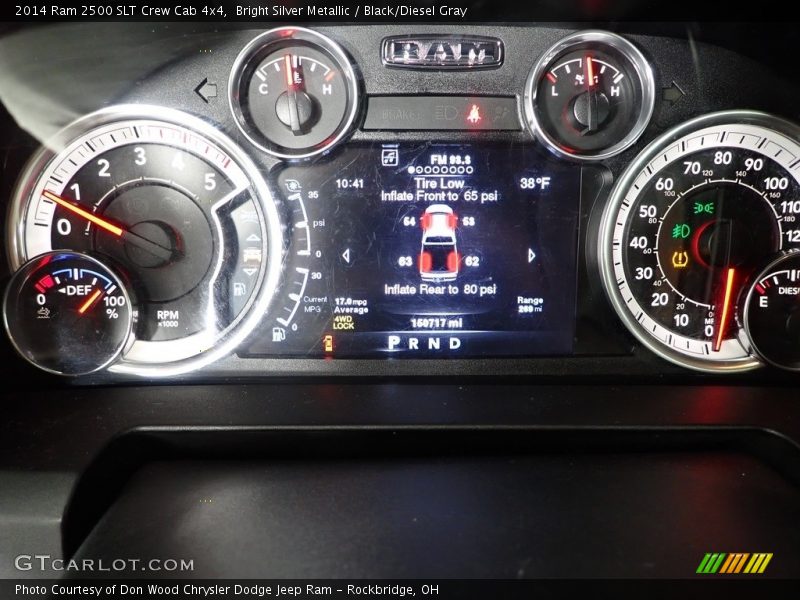 Bright Silver Metallic / Black/Diesel Gray 2014 Ram 2500 SLT Crew Cab 4x4